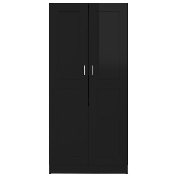 Wardrobe 82.5×51.5×180 cm Engineered Wood – High Gloss Black