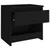 Brixton Bedside Cabinet 40x30x39 cm Engineered Wood – Black, 1