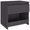 Brixton Bedside Cabinet 40x30x39 cm Engineered Wood – Grey, 2