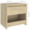 Brixton Bedside Cabinet 40x30x39 cm Engineered Wood – Sonoma oak, 2