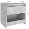 Brixton Bedside Cabinet 40x30x39 cm Engineered Wood – Concrete Grey, 1
