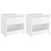 Brixton Bedside Cabinet 40x30x39 cm Engineered Wood – High Gloss White, 2