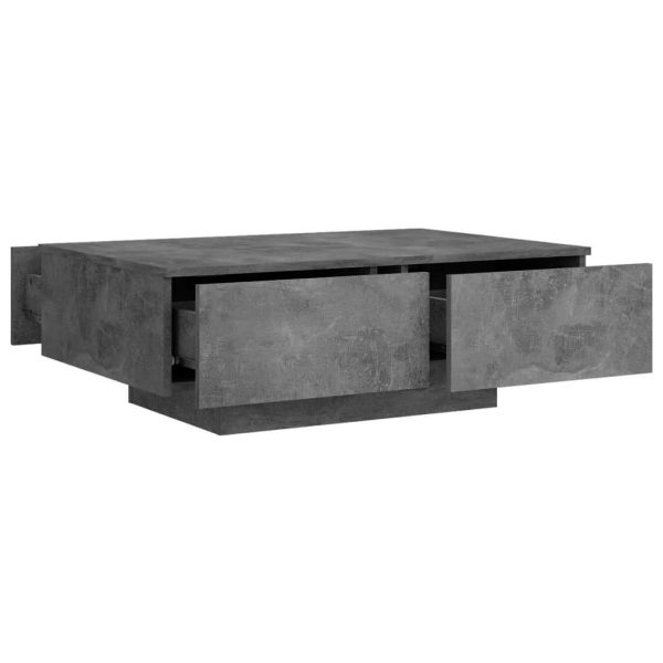 Coffee Table 90x60x31 cm Engineered Wood – Concrete Grey