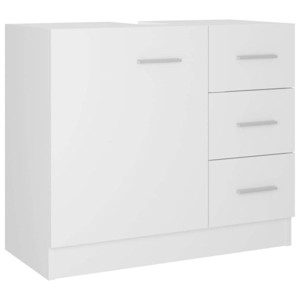 Sink Cabinet 63x30x54 cm Engineered Wood – White