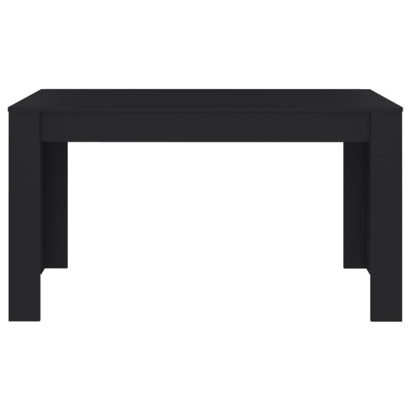 Dining Table 140×74.5×76 cm Engineered Wood – Black
