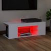 Catonsville TV Cabinet with LED Lights 90x39x30 cm – White