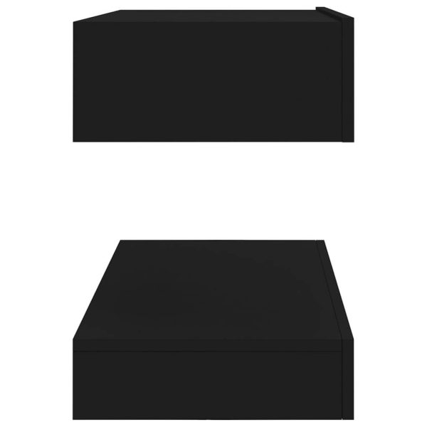 Budeaux TV Cabinet with LED Lights 90×35 cm – Black