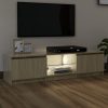 Blackfoot TV Cabinet with LED Lights – 140x40x35.5 cm, Sonoma oak