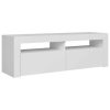 Romsey TV Cabinet with LED Lights 120x35x40 cm – White