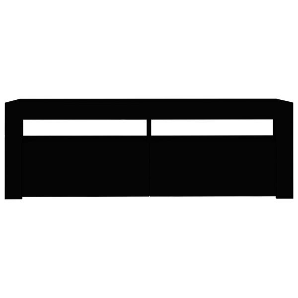 Romsey TV Cabinet with LED Lights 120x35x40 cm – Black