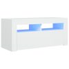 Ellon TV Cabinet with LED Lights 90x35x40 cm – White