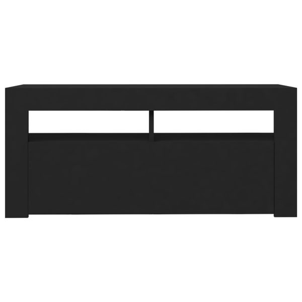 Ellon TV Cabinet with LED Lights 90x35x40 cm – Black