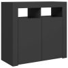 Sideboard with LED Lights – 80x35x75 cm, Grey