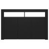 Sideboard with LED Lights – 115.5x30x75 cm, Black