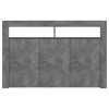 Sideboard with LED Lights – 115.5x30x75 cm, Concrete Grey