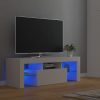 Crigglestone TV Cabinet with LED Lights 120x35x40 cm – White