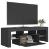 Crigglestone TV Cabinet with LED Lights 120x35x40 cm – Grey