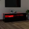 Orland TV Cabinet with LED Lights – 120x35x40 cm, Black
