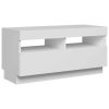 Hounslow TV Cabinet with LED Lights – 80x35x40 cm, White
