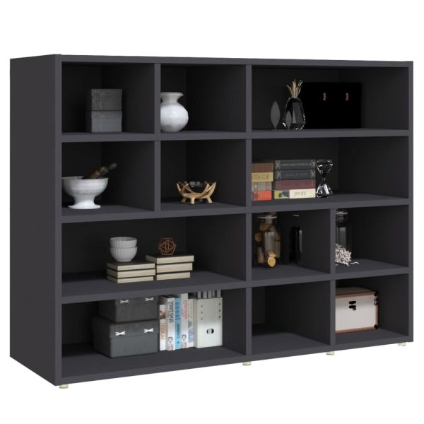 Side Cabinet 97x32x72 cm Engineered Wood – Grey