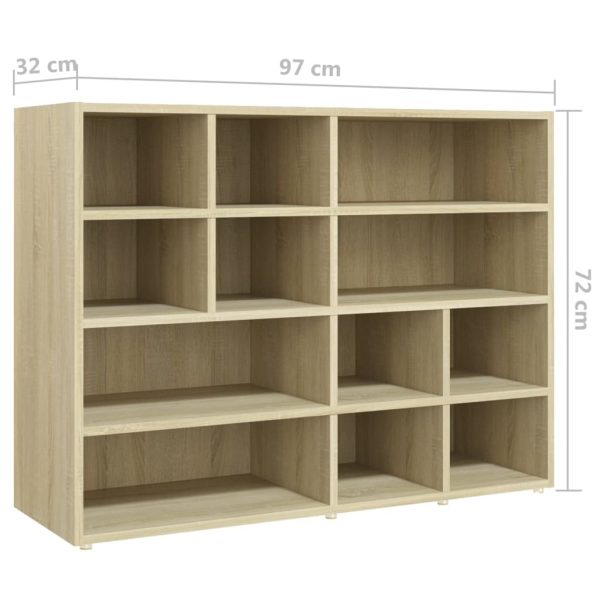 Side Cabinet 97x32x72 cm Engineered Wood – Sonoma oak