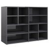 Side Cabinet 97x32x72 cm Engineered Wood – High Gloss Grey