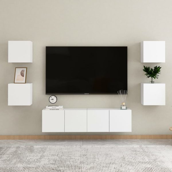 Warrenton Wall Mounted TV Cabinet 30.5x30x30 cm – White, 2