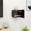 Warrenton Wall Mounted TV Cabinet 30.5x30x30 cm – Black, 1