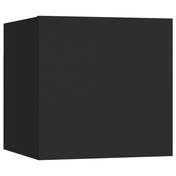 Warrenton Wall Mounted TV Cabinet 30.5x30x30 cm – Black, 4
