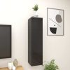 Warrenton Wall Mounted TV Cabinet 30.5x30x30 cm – High Gloss Black, 4