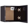 Warrenton Wall Mounted TV Cabinet 30.5x30x30 cm – High Gloss Grey, 1