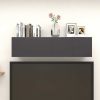 Warrenton Wall Mounted TV Cabinet 30.5x30x30 cm – High Gloss Grey, 4