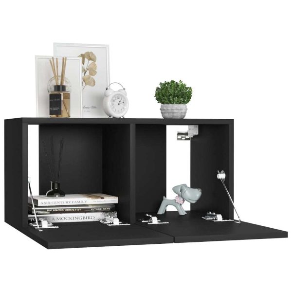 Chichester Hanging TV Cabinet 60x30x30 cm – Black, 1
