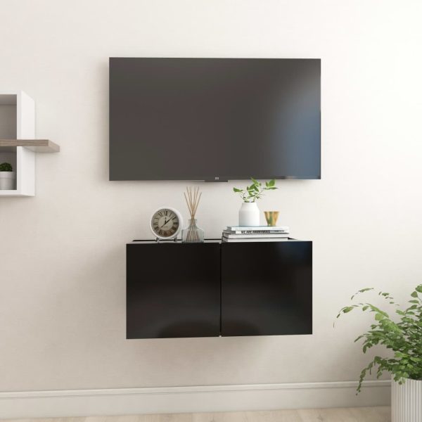 Chichester Hanging TV Cabinet 60x30x30 cm – Black, 1