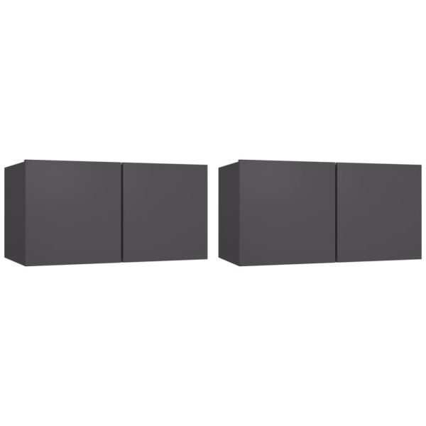 Chichester Hanging TV Cabinet 60x30x30 cm – Grey, 2