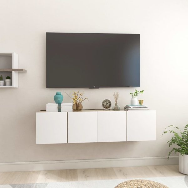 Chichester Hanging TV Cabinet 60x30x30 cm – White and Sonoma Oak, 2