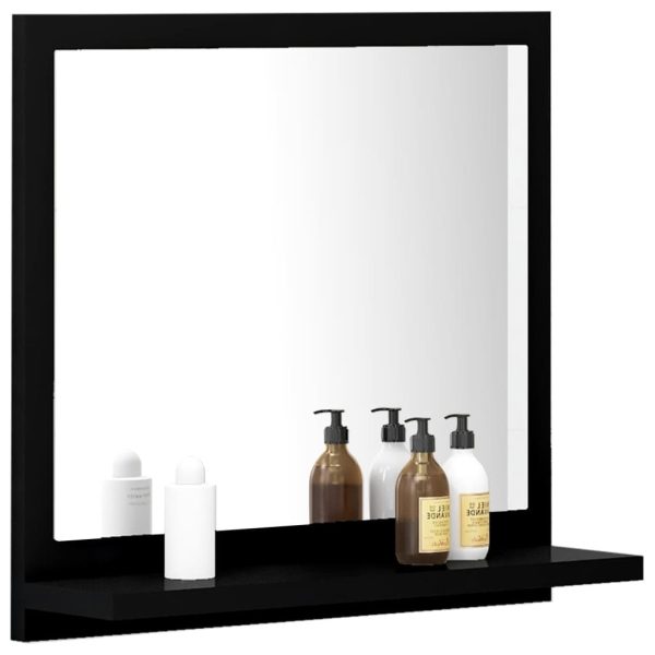 Bathroom Mirror Engineered Wood – 40 cm, Black
