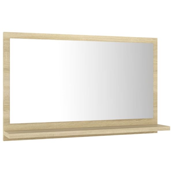 Bathroom Mirror Engineered Wood – 60 cm, Sonoma oak