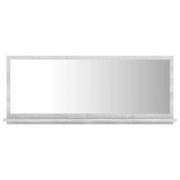 Bathroom Mirror Engineered Wood – 90 cm, Concrete Grey