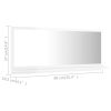 Bathroom Mirror Engineered Wood – 90 cm, High Gloss White
