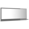 Bathroom Mirror Engineered Wood – 90 cm, High Gloss Grey