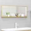 Bathroom Mirror Engineered Wood – 100 cm, Sonoma oak