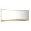 Bathroom Mirror Engineered Wood – 100 cm, Sonoma oak