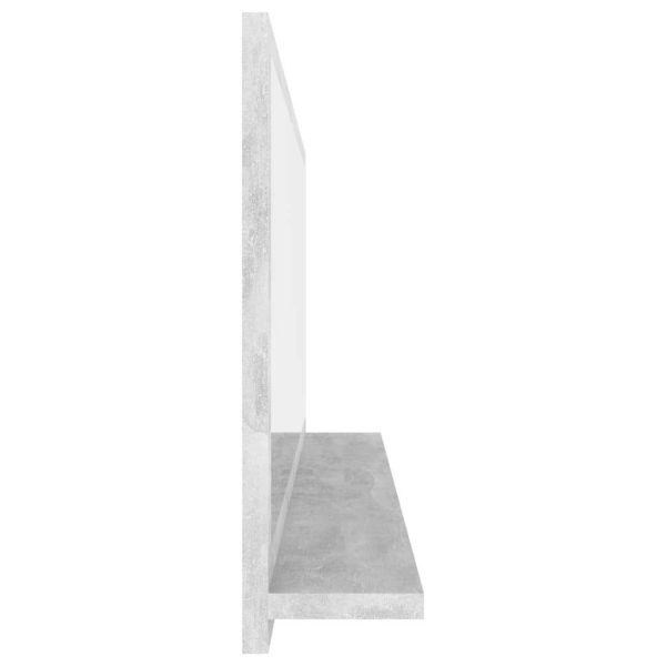 Bathroom Mirror Engineered Wood – 100 cm, Concrete Grey