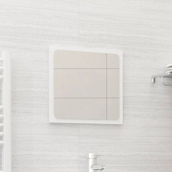 Bathroom Mirror Engineered Wood – 40×1.5×37 cm, White