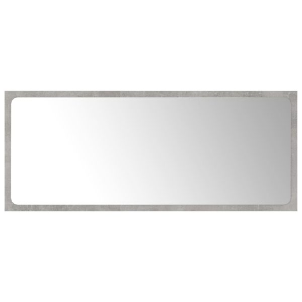 Bathroom Mirror Engineered Wood – 90×1.5×37 cm, Concrete Grey