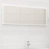 Bathroom Mirror Engineered Wood – 100×1.5×37 cm, White