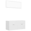 2 Piece Bathroom Furniture Set Engineered Wood – White