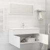 2 Piece Bathroom Furniture Set Engineered Wood – White