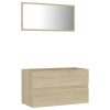 2 Piece Bathroom Furniture Set Engineered Wood – Sonoma oak